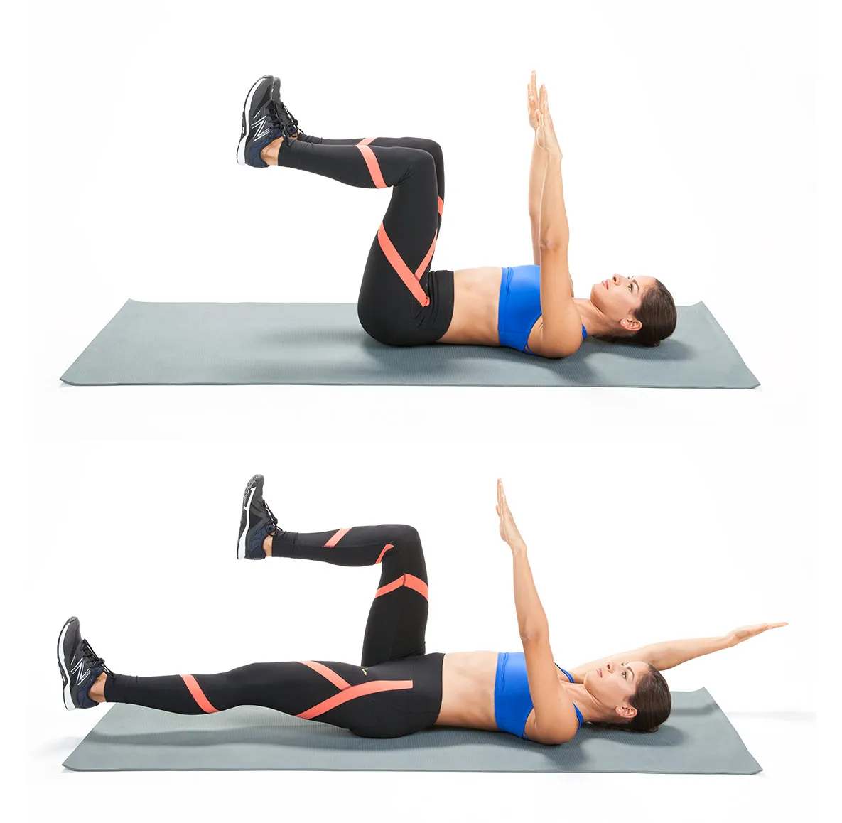 Dead bug exercise demonstration