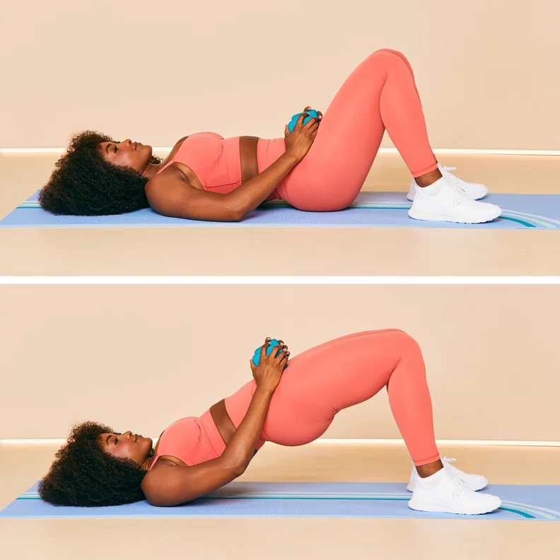 Glute bridge exercise demonstration