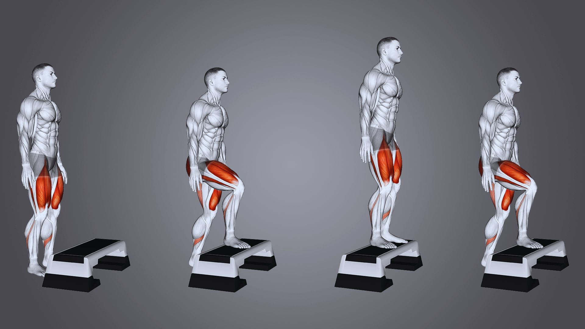 Step-up exercise demonstration